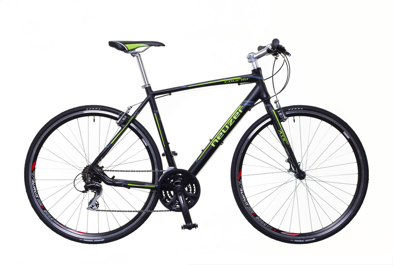 Neuzer courier Fitness kerékpár fekete/zöld-szürke 56 cm matt