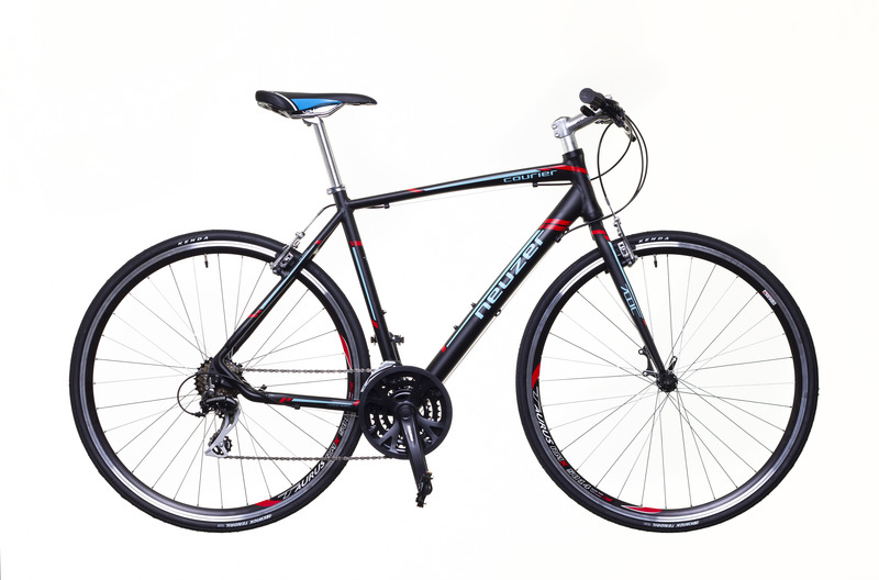 Neuzer courier Fitness kerékpár fekete/türkiz-piros 59 cm matt