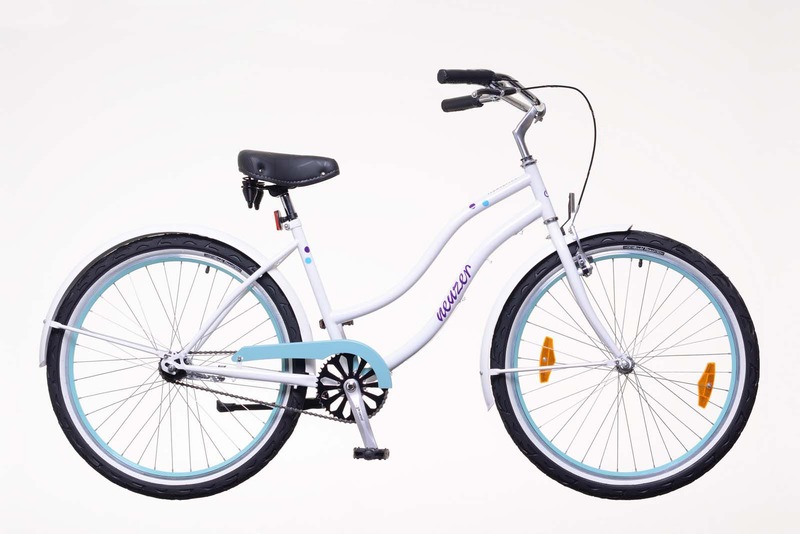 Neuzer sunset női városi kerékpár fehér/pöttyös