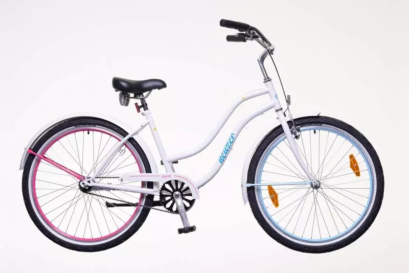 Neuzer sunset női városi kerékpár fehér/pillangós