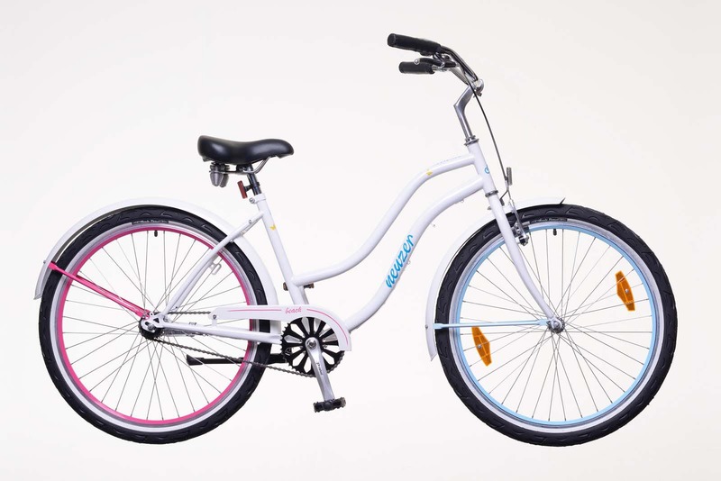 Neuzer sunset női városi kerékpár fehér/pillangós