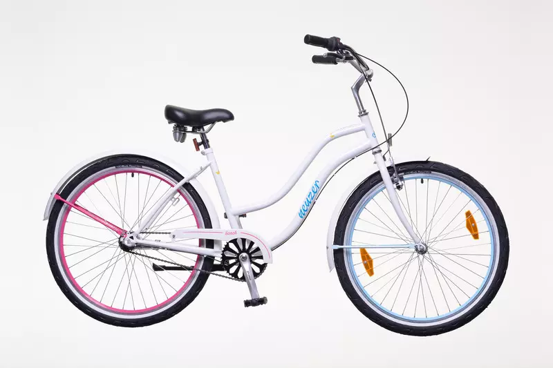 Neuzer miami női városi kerékpár fehér/pillangós