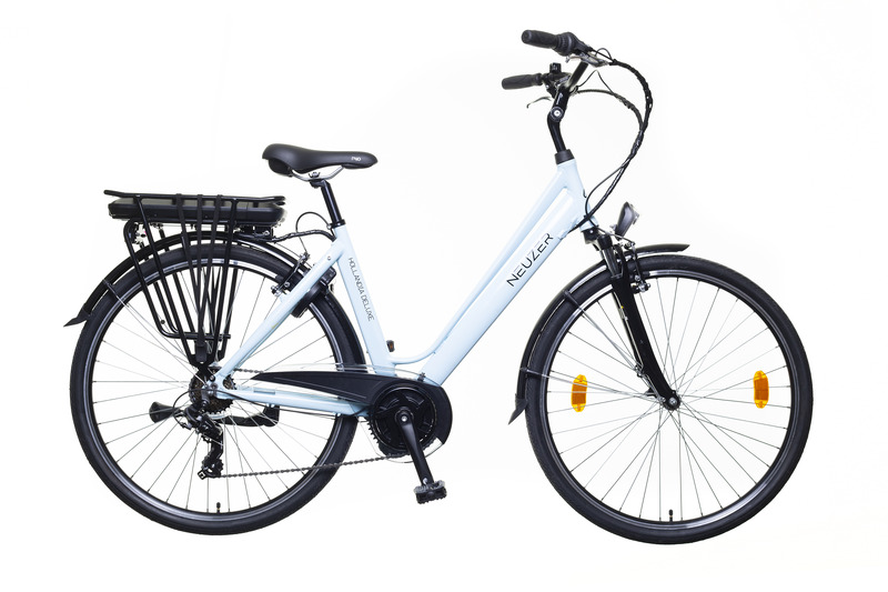 Neuzer hollandia delux női elektromos városi kerékpár 18 babyblue/fekete