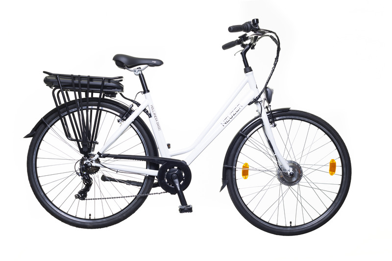 Neuzer hollandia  basic női alu. 18 elektromos városi kerékpár fehér/fekete