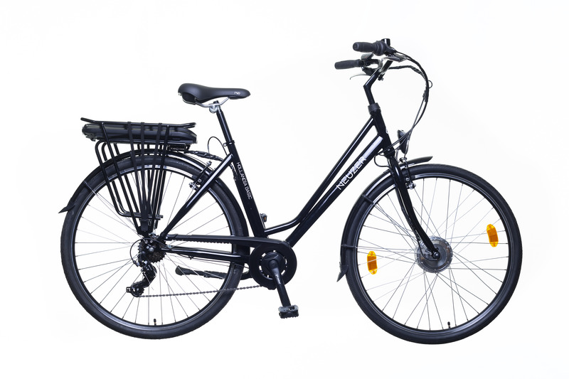 Neuzer hollandia  basic női alu. 18 elektromos városi kerékpár fekete/fehér