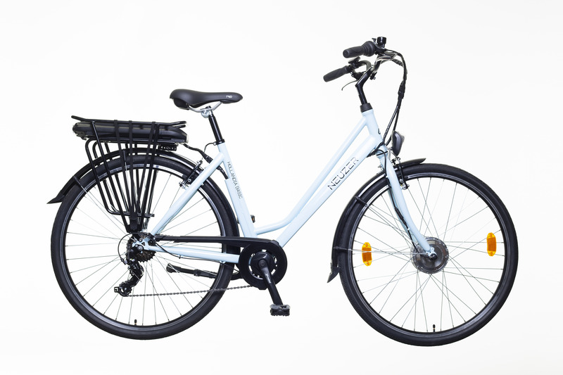 Neuzer hollandia  basic női alu. 19,5 elektromos városi kerékpár babyblue/fekete