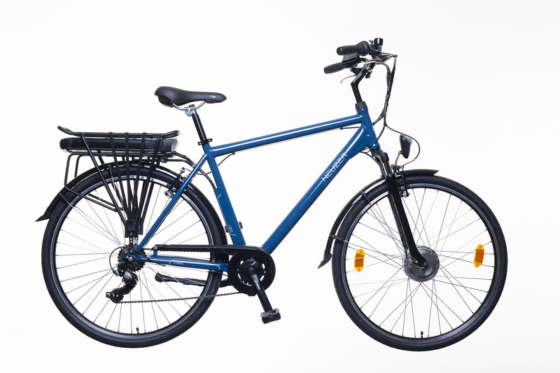 Neuzer lido férfi 19 elektromos városi kerékpár kék/fehér