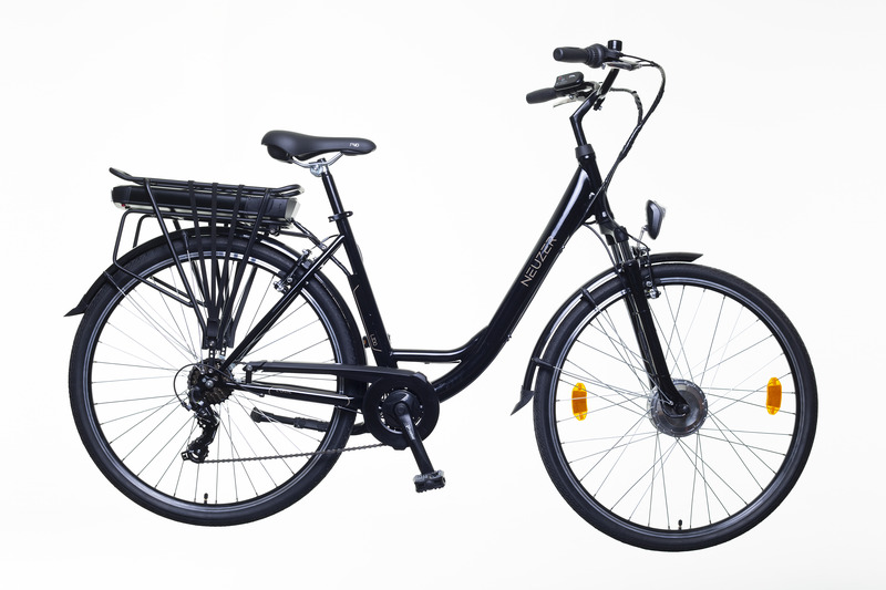 Neuzer lido női 19,5 elektromos városi kerékpár fekete/barna