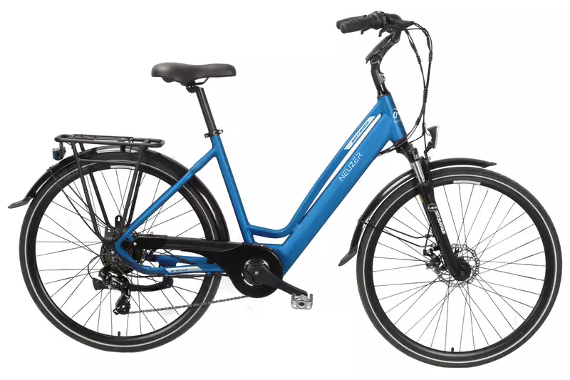 Neuzer sorrento női 17 elektromos városi kerékpár matt kék hátsó agymotor