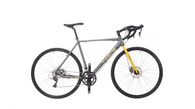 Neuzer turin Gravel kerékpár sötét szürke sárga 50 cm
