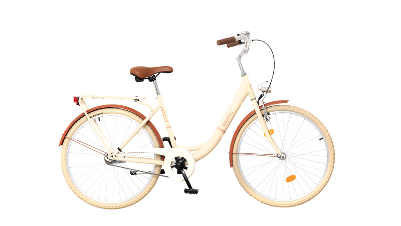 Neuzer balaton premium 28 1s női városi kerékpár krém/barna