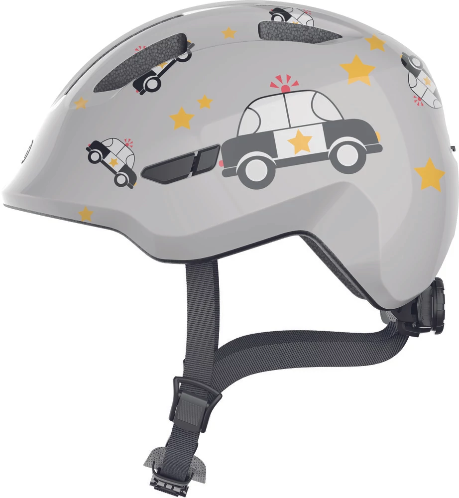 ABUS kerékpáros gyerek sisak Smiley 3.0, In-Mold, grey police, S (45-50 cm)