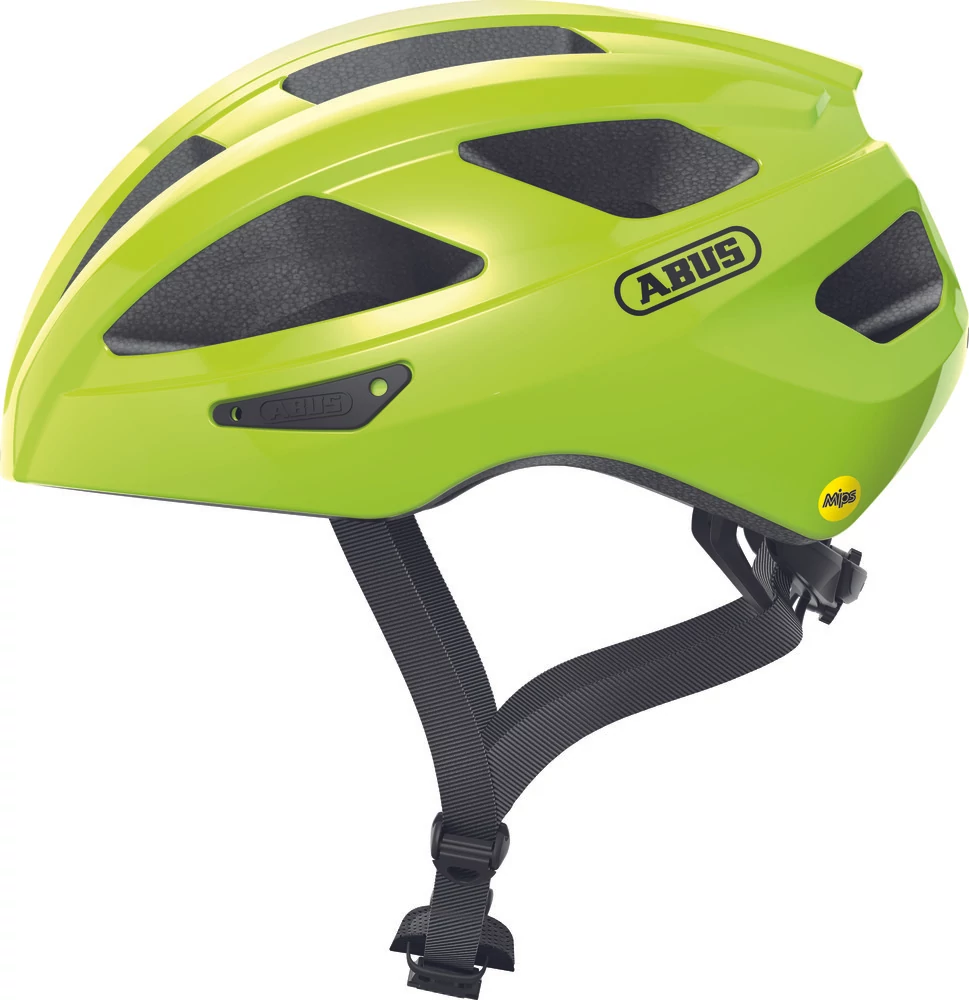 ABUS kerékpáros sport sisak Macator, In-Mold, MIPS neon yellow, L (58-62 cm)