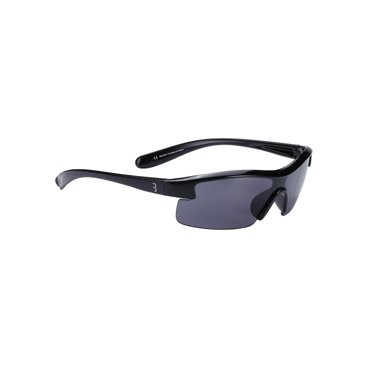 BSG-54 kerékpáros szemüveg Kids fényes fekete keret / PC füst lencsékkel