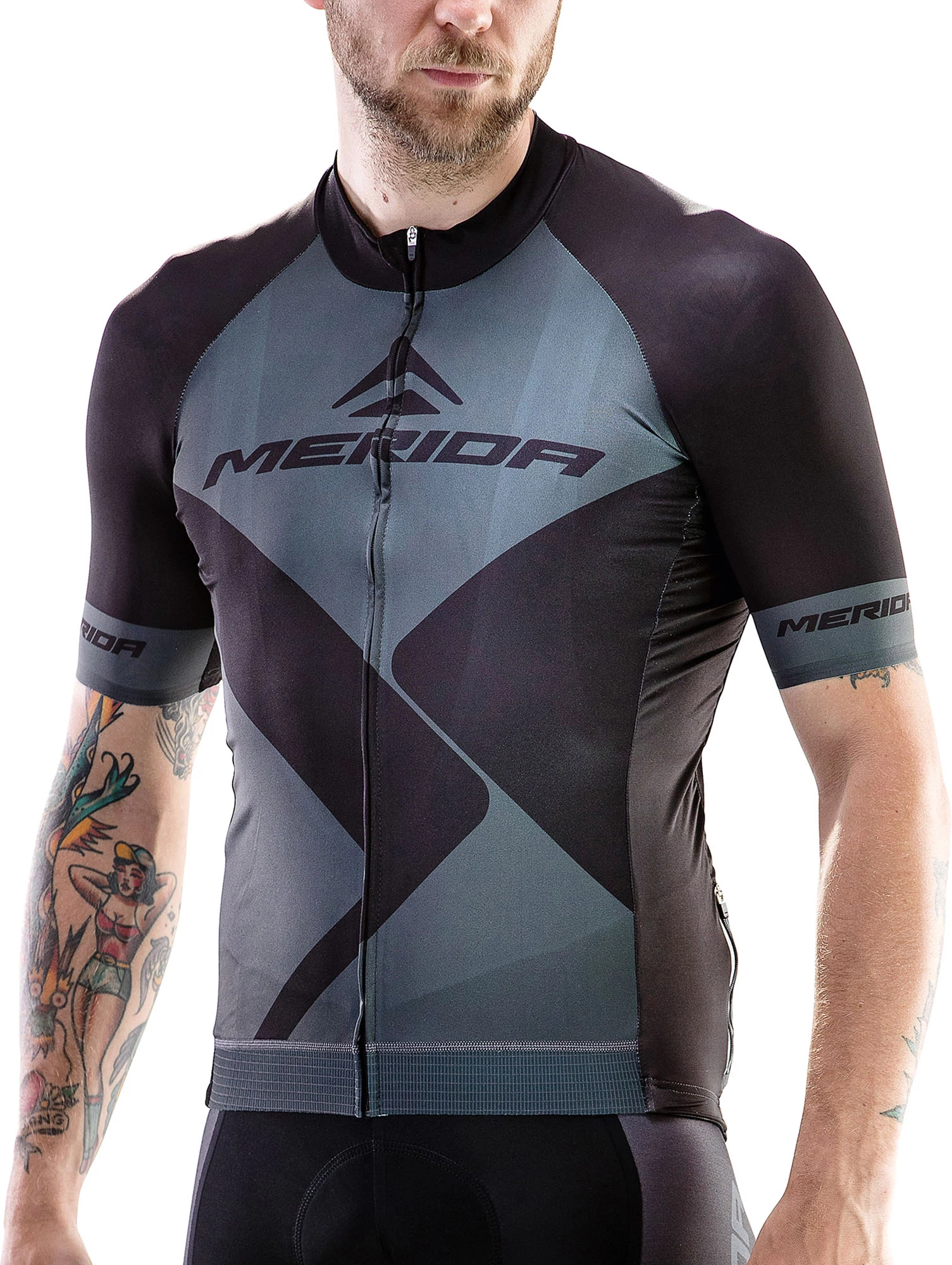 Merida Rombusz Design férfi rövid ujjú mez, fekete szín, L méret