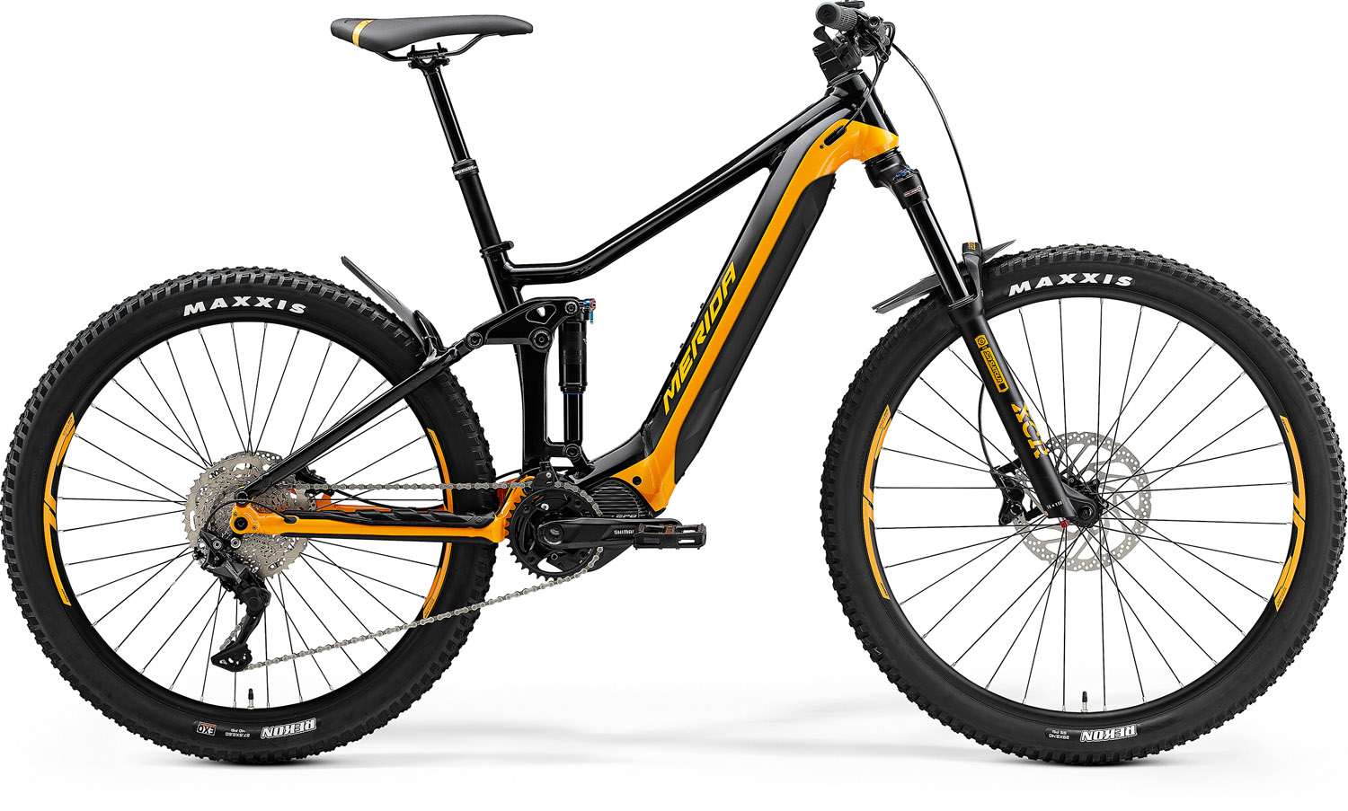 MERIDA 2022 eONE-FORTY 400 elektromos MTB kerékpár FEKETE/NARANCS