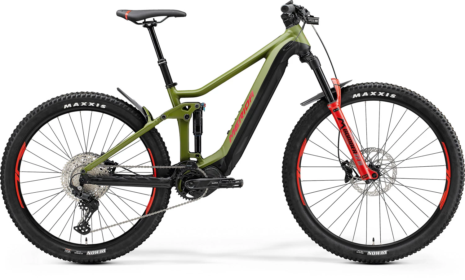 MERIDA 2022 eONE-FORTY 500 elektromos MTB kerékpár ZÖLD/FEKETE/PIROS