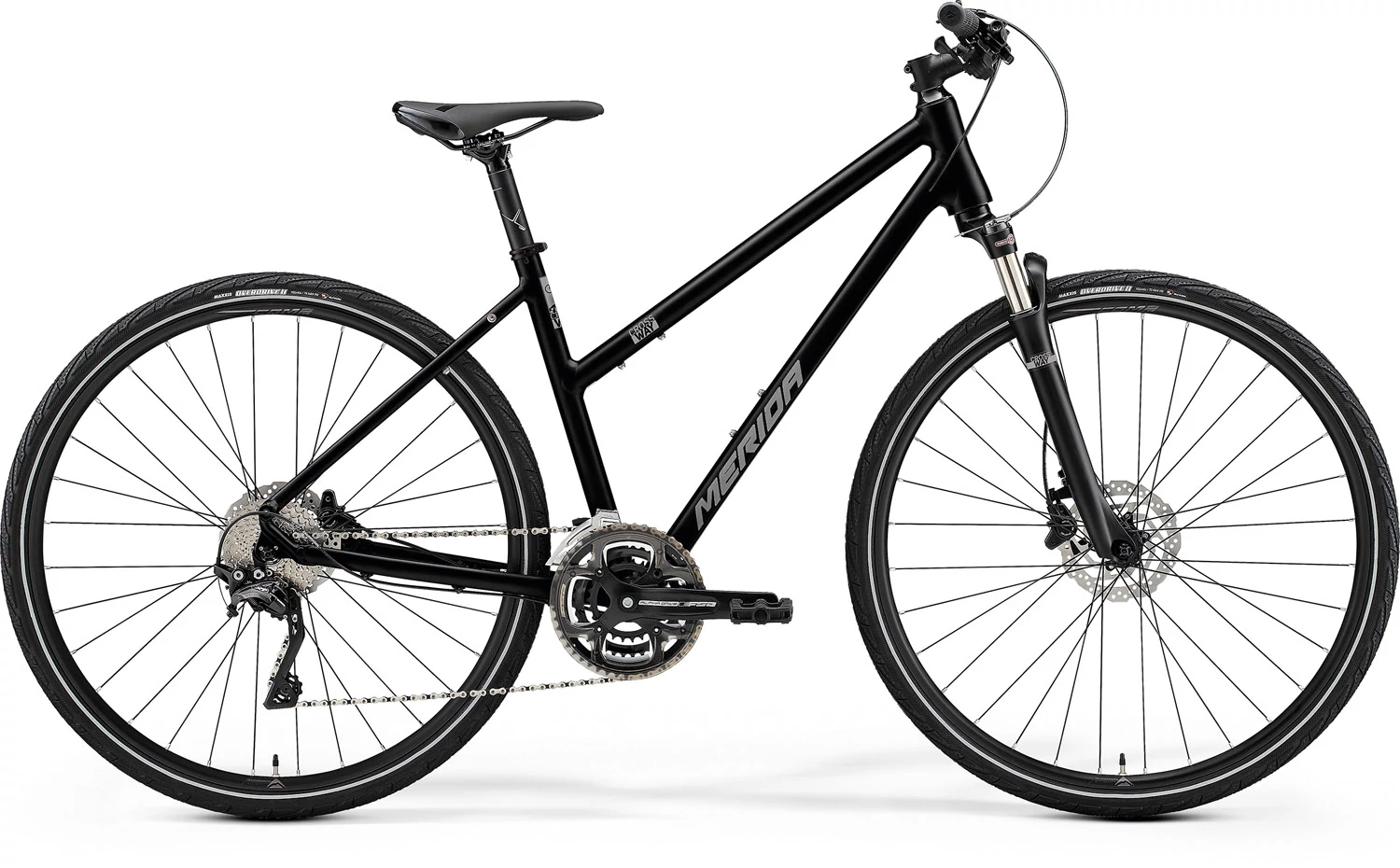 MERIDA 2022 CROSSWAY 500 NŐI CROSS TREKKING KERÉKPÁR FEKETE/EZÜST