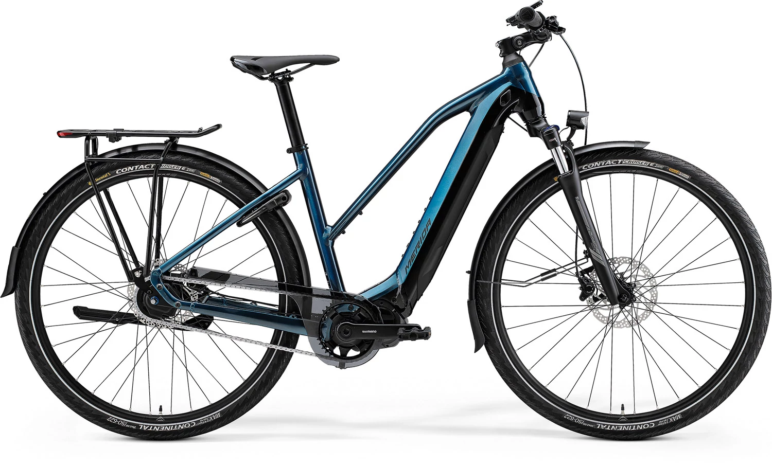 MERIDA 2022 eSPRESSO 700 EQ NŐI ELEKTROMOS VÁROSI KERÉKPÁR KÉK/FEKETE