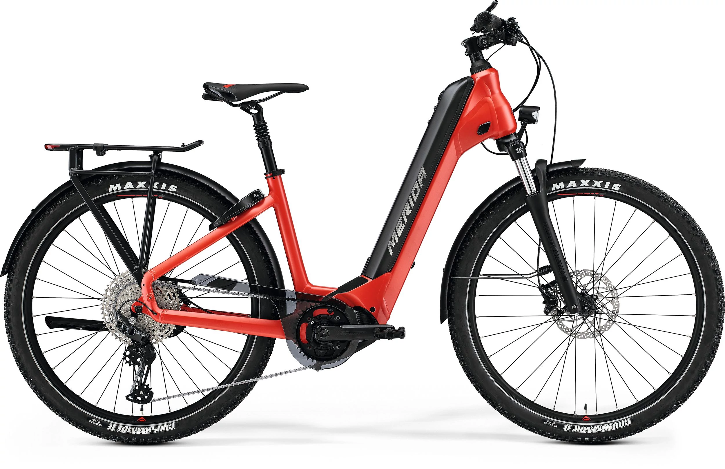 MERIDA 2022 eSPRESSO CC 675 EQ elektromos városi kerékpár PIROS/FEKETE