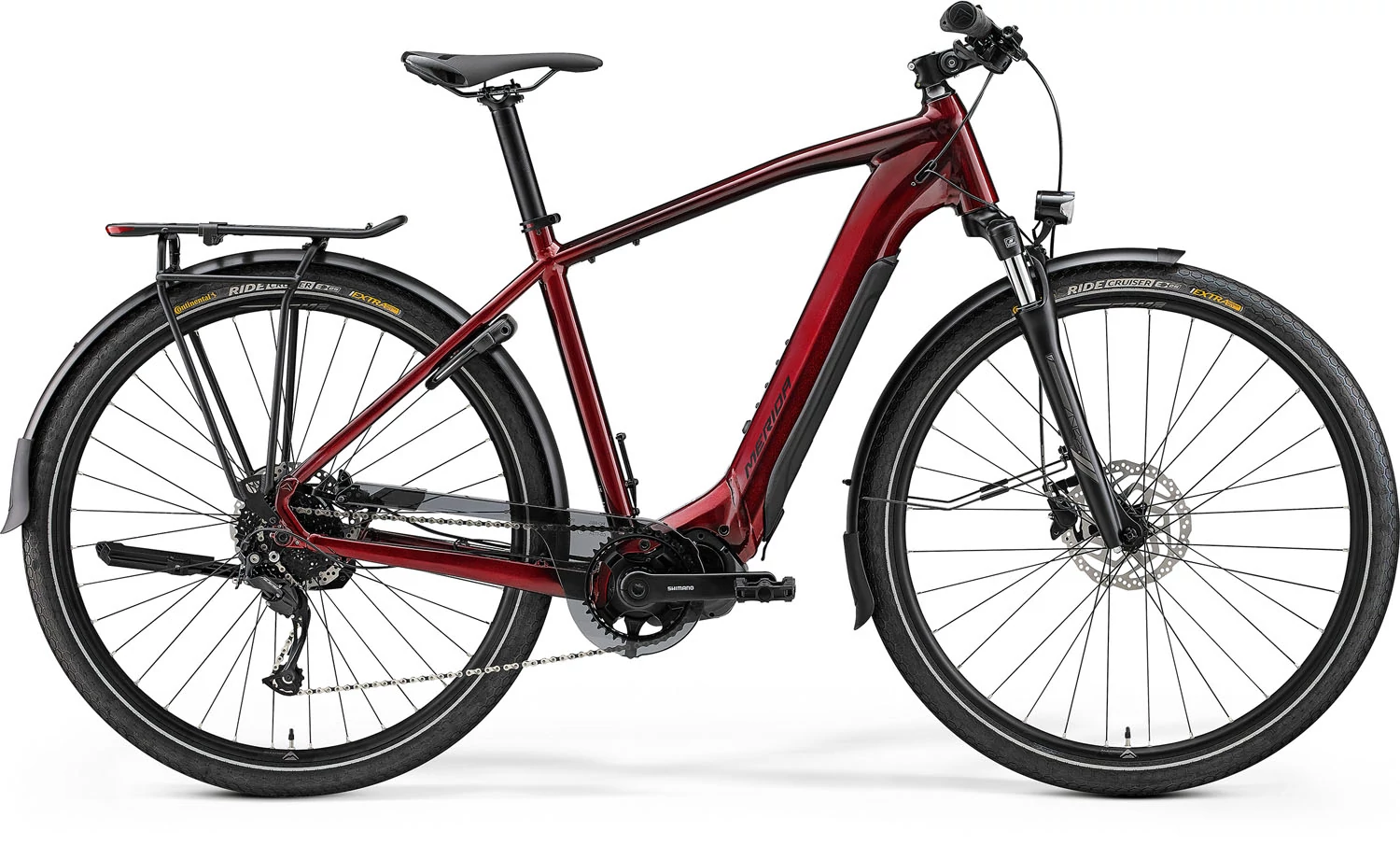 MERIDA 2022 eSPRESSO 400 S EQ ELEKTROMOS VÁROSI KERÉKPÁR BORDÓ/FEKETE