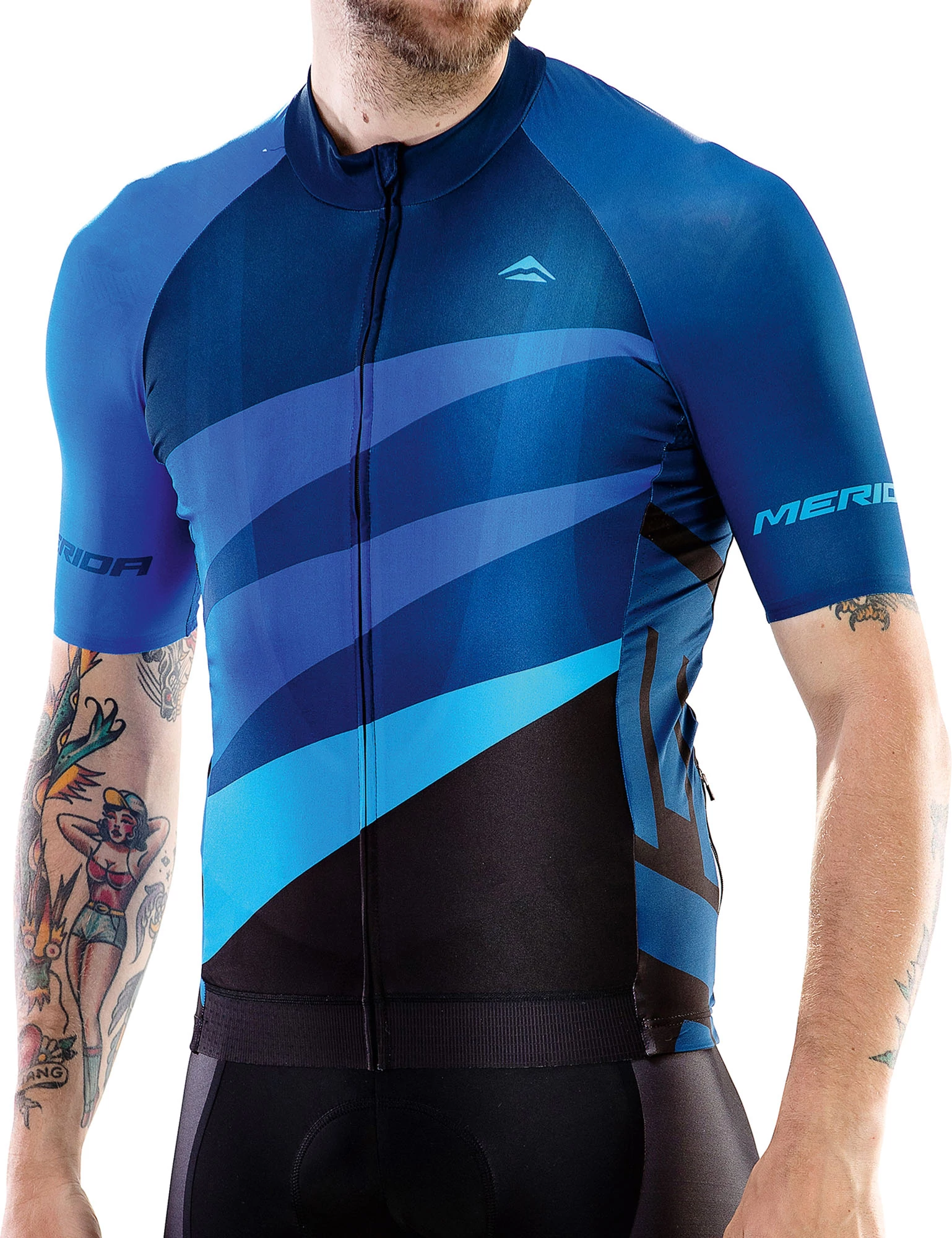 Merida CX Design férfi rövid ujjú mez, kék/fekete szín, 3XL méret