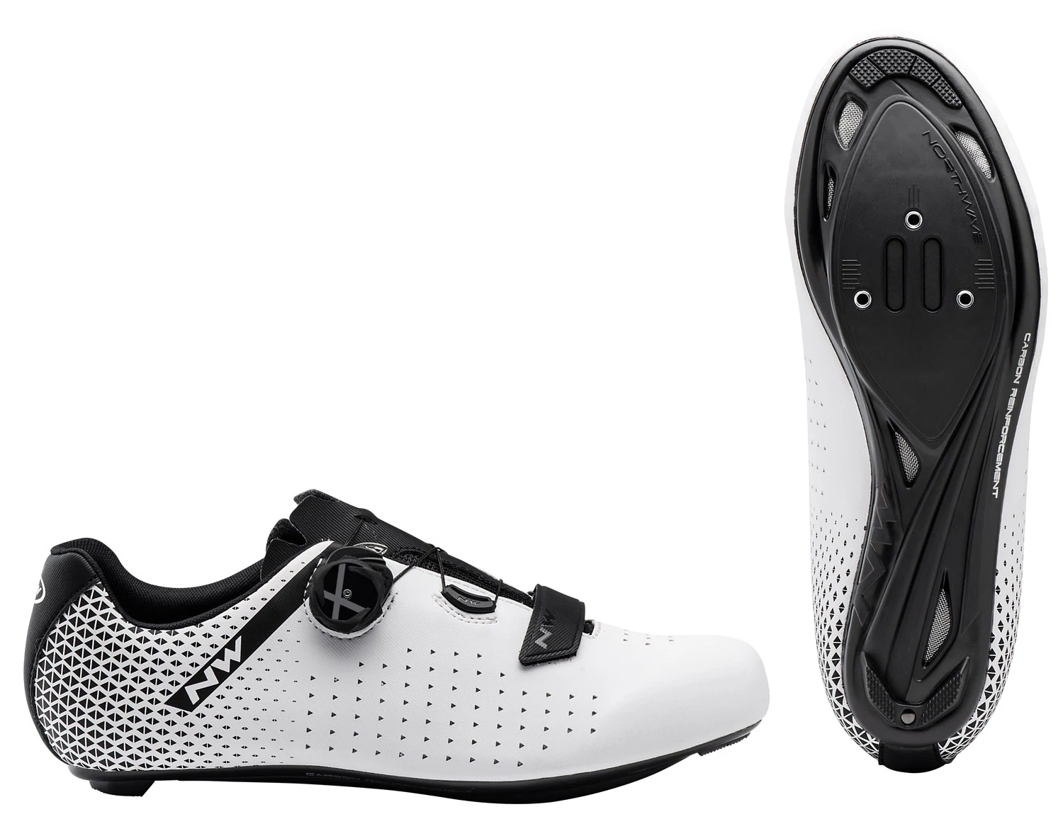 CIPŐ NORTHWAVE ROAD CORE PLUS 2 47 FEHÉR/FEKETE