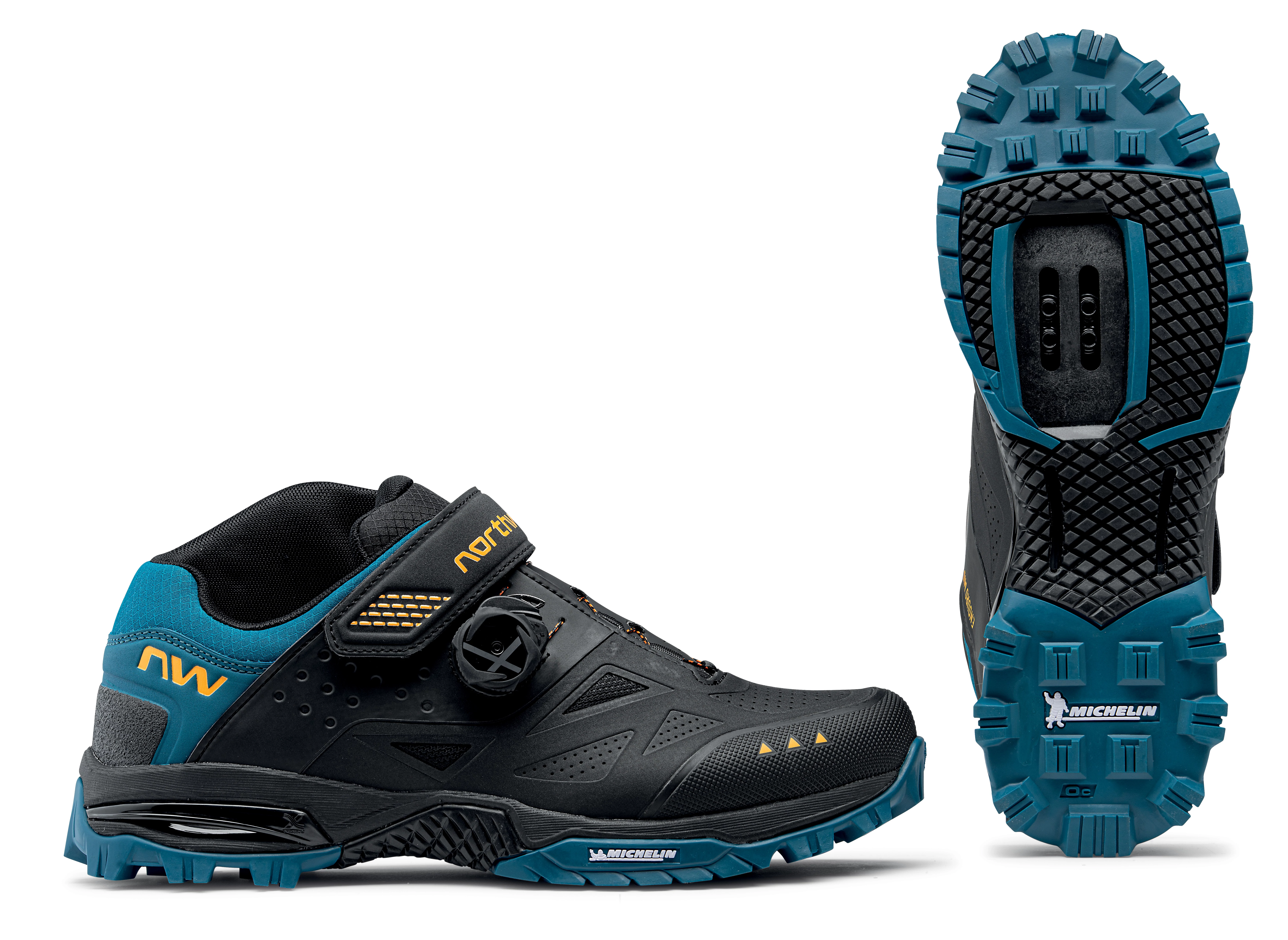 Cipő NORTHWAVE ALL TER ENDURO MID FEKETE/KÉK KORALL