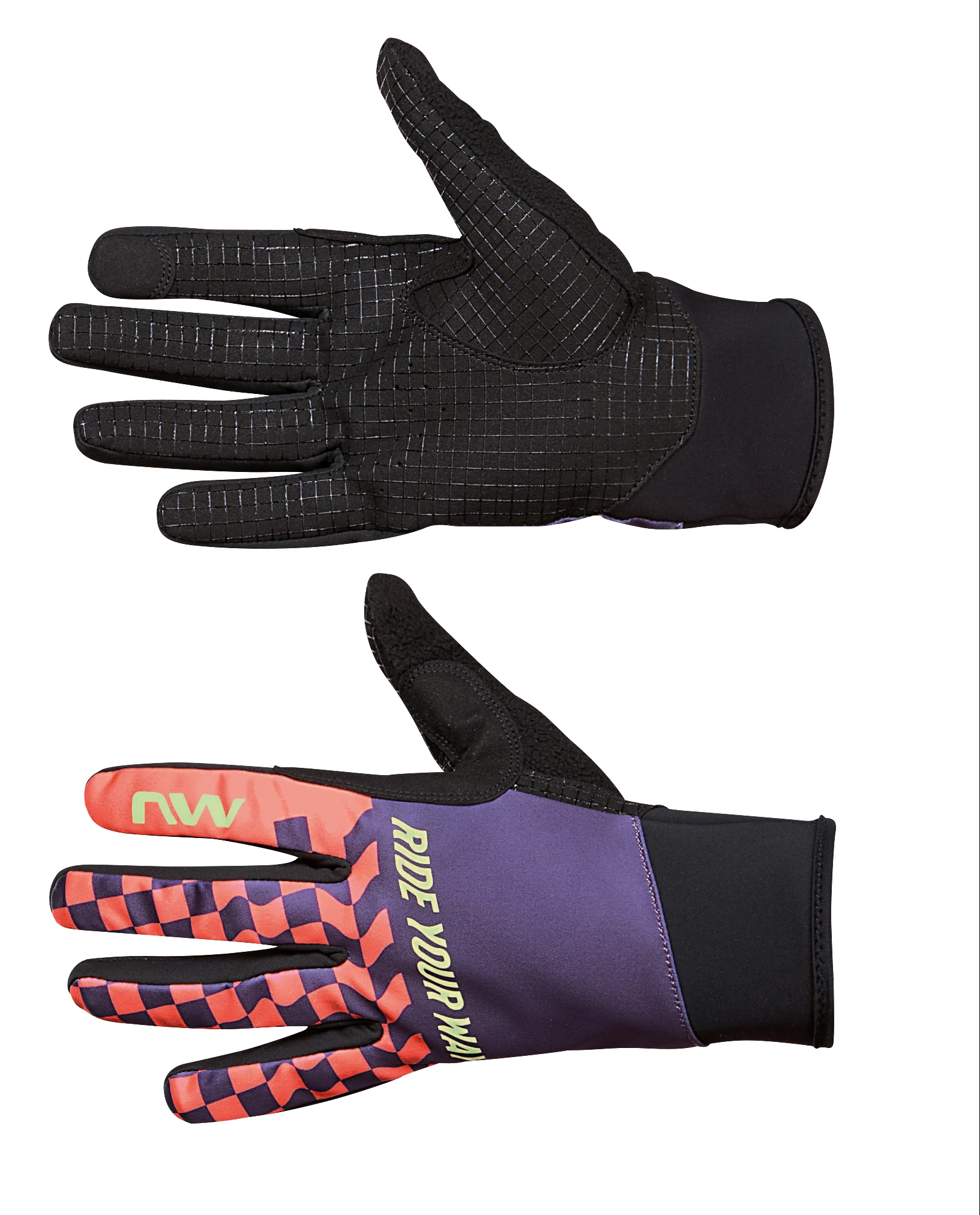 Kesztyű NORTHWAVE téli WINTER ACTIVE LILA/NARANCS