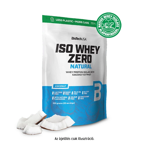 Iso Whey Zero Natural tejsavófehérje izolátum alapú italpor - 500 g kókusz ízű