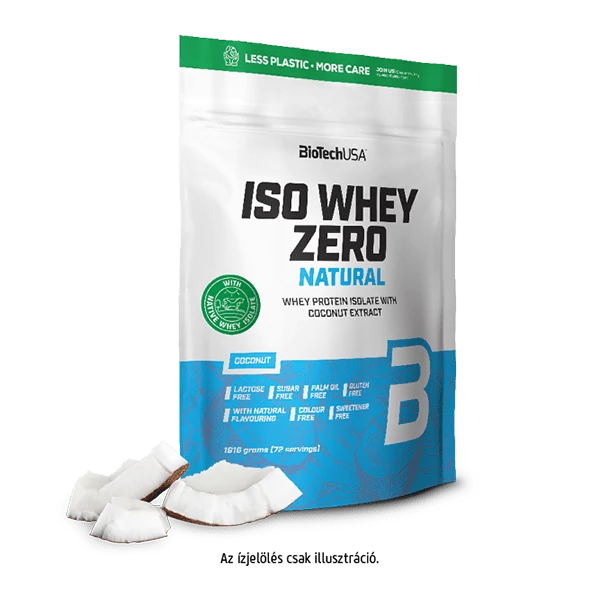 Iso Whey Zero Natural tejsavófehérje izolátum alapú italpor - 1816 g kókusz ízű