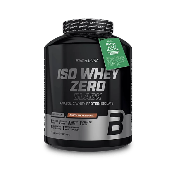 Iso Whey Zero Black tejsavófehérje-izolátum alapú italpor - 2270 g eper