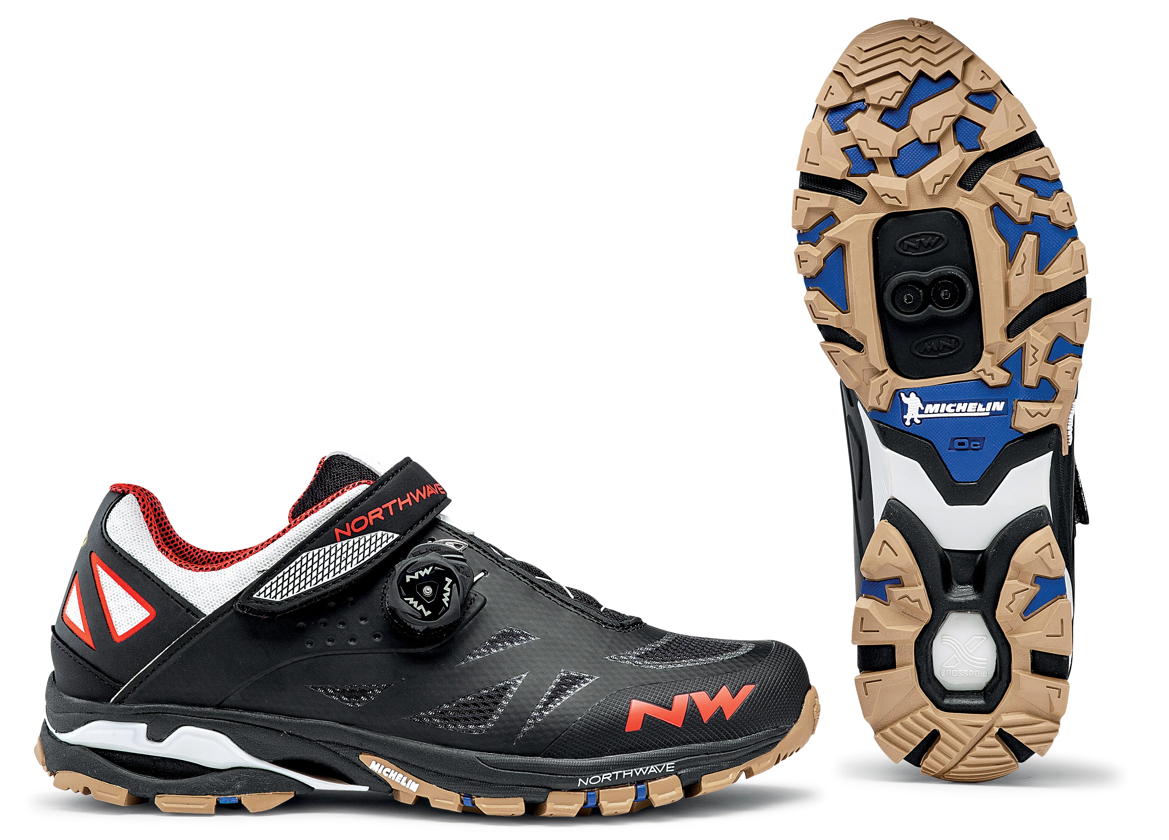 Cipő NORTHWAVE ALL TER. SPIDER PLUS 2 43 fekete/fehér/narancs