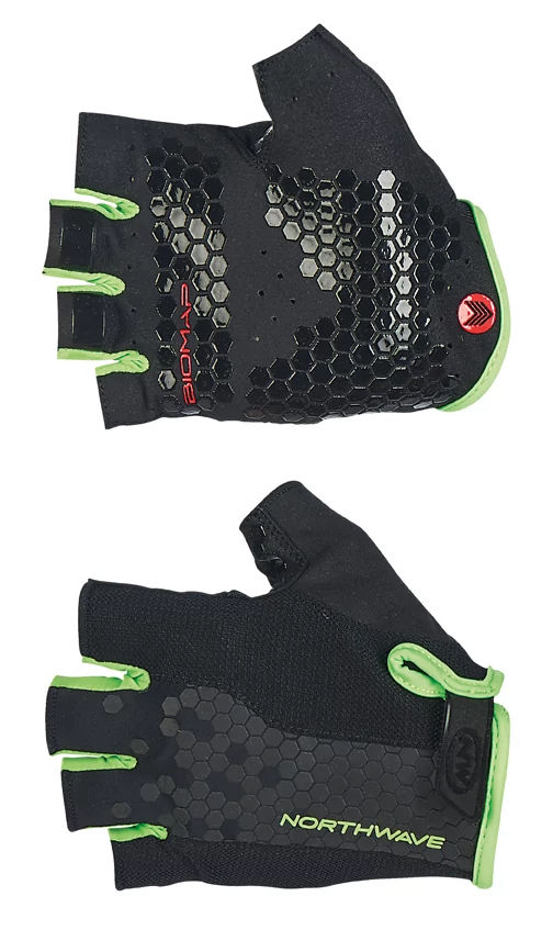 Kesztyű NORTHWAVE GRIP rövid L fekete-fluo zöld