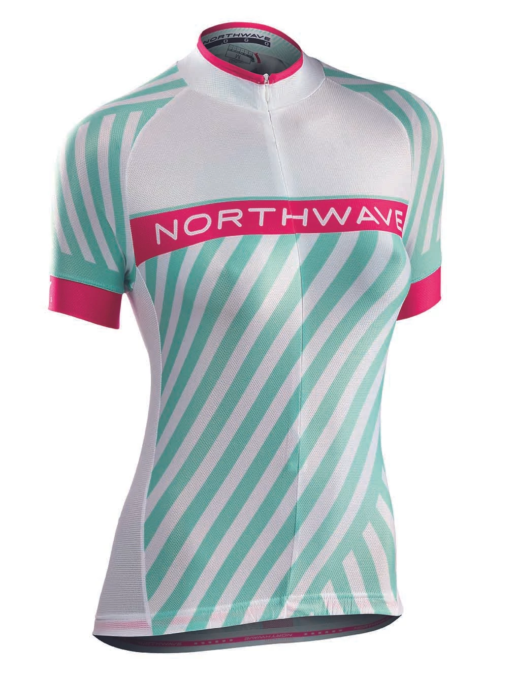 Northwave Logo 3 WMN női rövid ujjú mez, fehér/zöld szín, M méret