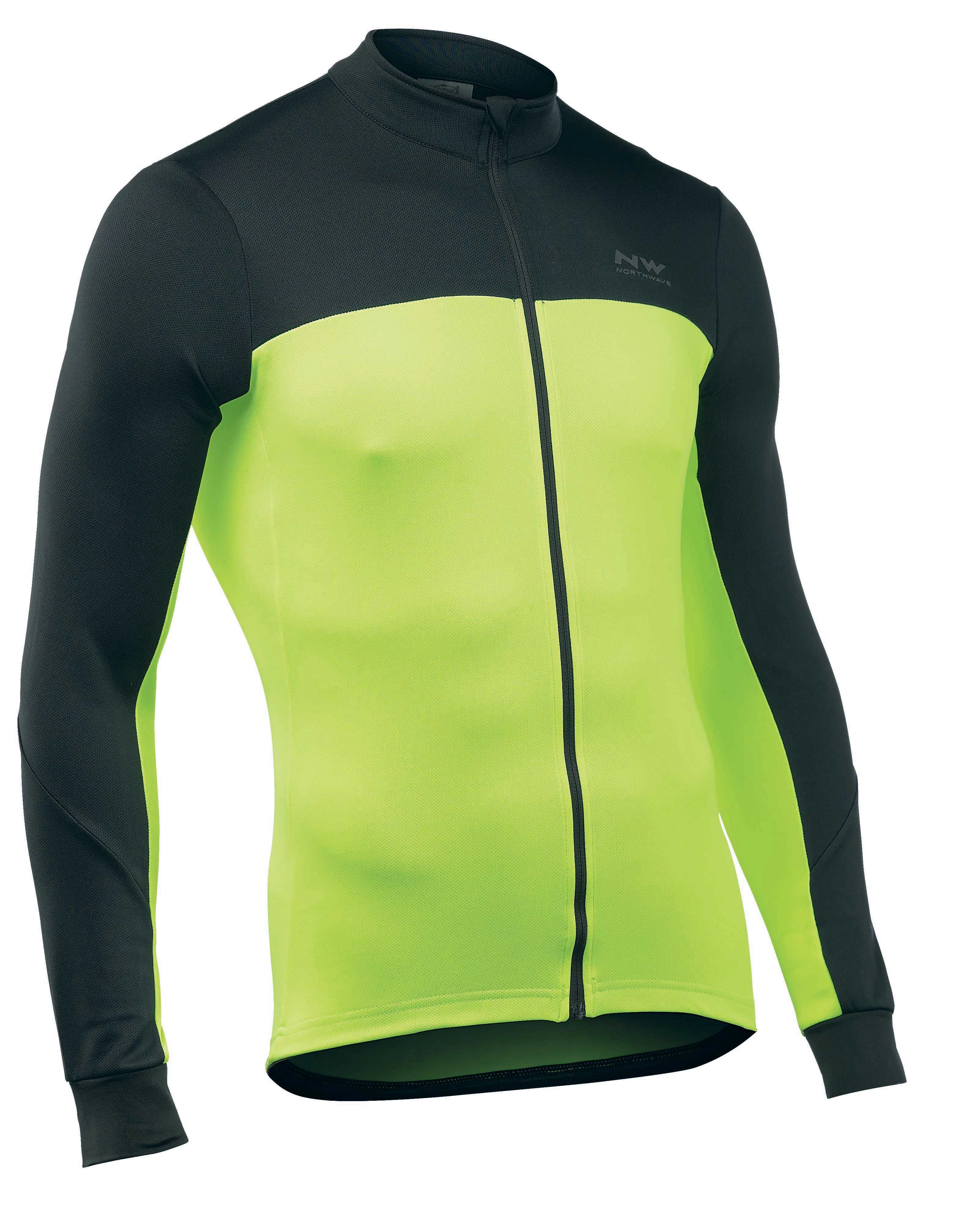 Northwave Force 2 férfi hosszú ujjú mez, fluo sárga/fekete szín, XXL méret