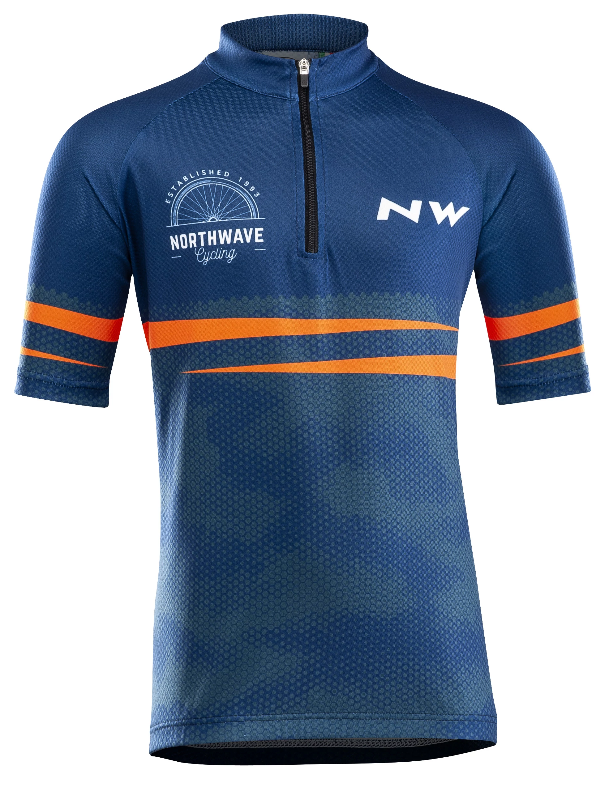 Northwave Origin Junior fiú rövid ujjú mez, kék/narancs szín, L méret (9-10év)