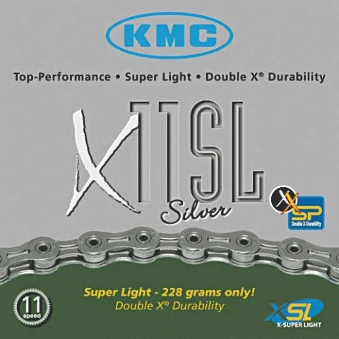 Lánc KMC X11SL SILVER 1/2x1/128 114L